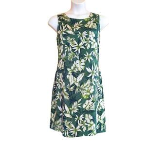 Charter Club Plus Size Green Tropical Floral Hawaiian Print Maxi Dress